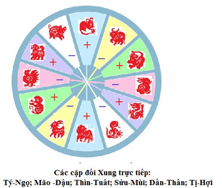 Tính cách 12 con giáp qua đối xung tinh cach 12 con giap